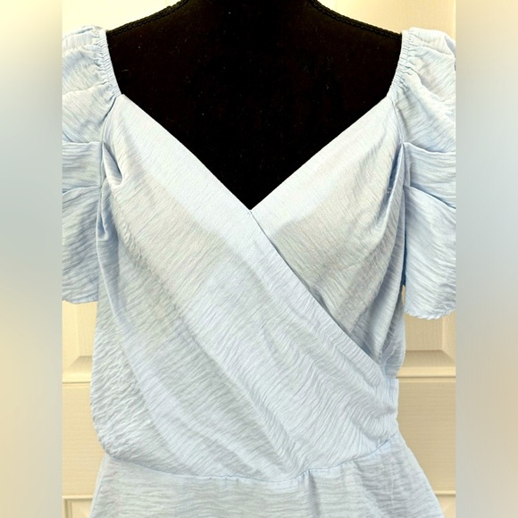 Meraki Soft Blue top with Puffed Sleeves, See listing for measurements XL - Picture 4 of 5